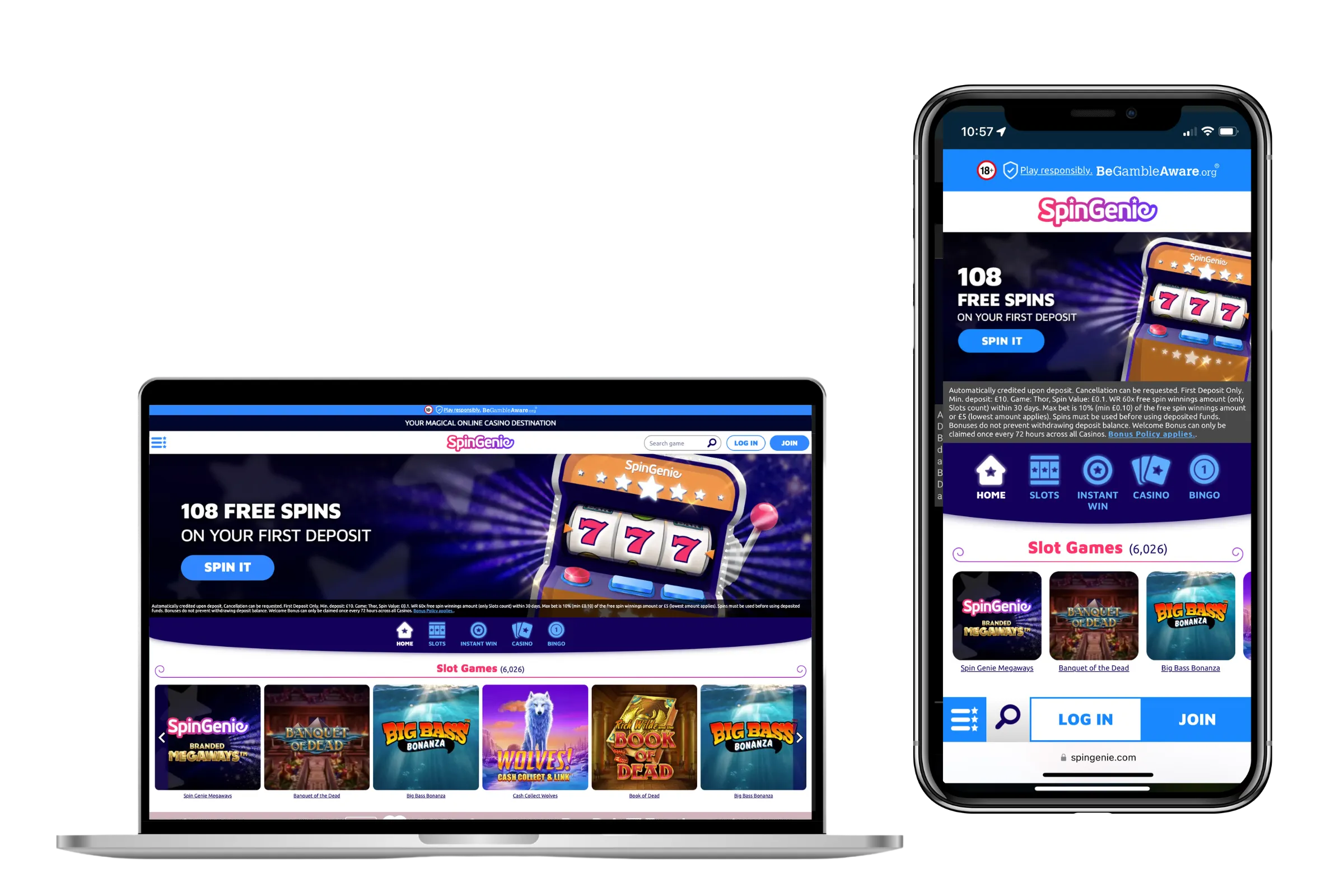 SpinGenie Casino App Screenshot